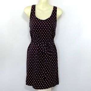 Divided by H&M Dress Black With Pink Polka Dots Matching Belt NWOT Sz 8